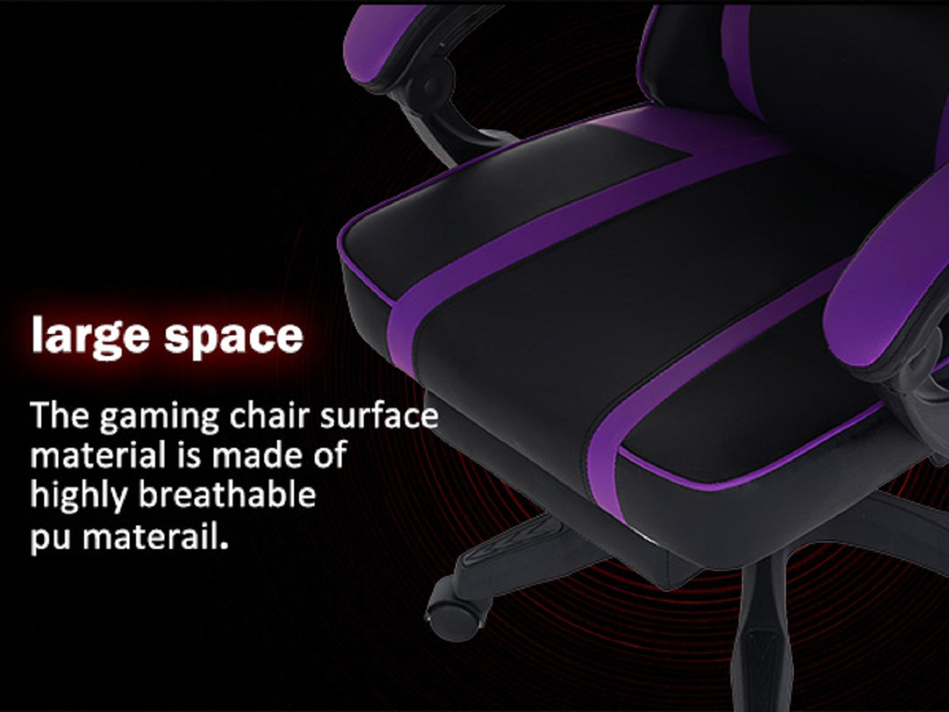 Ergonomic Gaming Chair For Adults, Adjustable Lumbar Backrest Office Chair