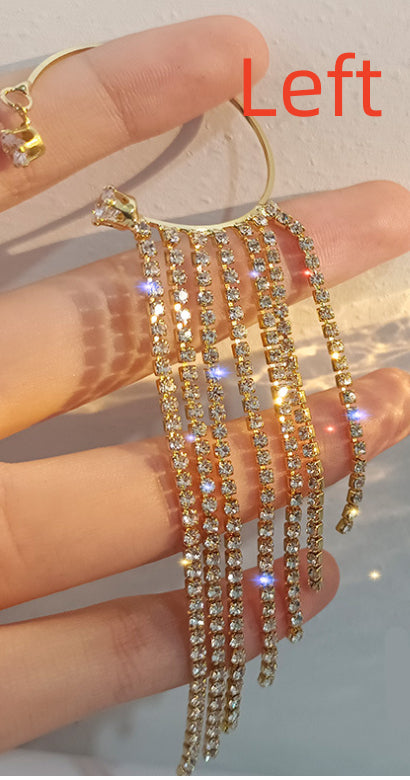 Fashionable And Simple Long Tassel Earrings