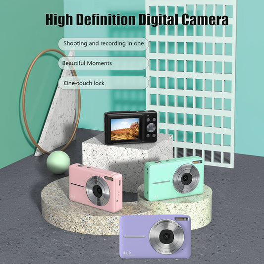 Mini HD Digital Camera for Kids – 44MP 1080P Student Camera | Birthday & Christmas Gift