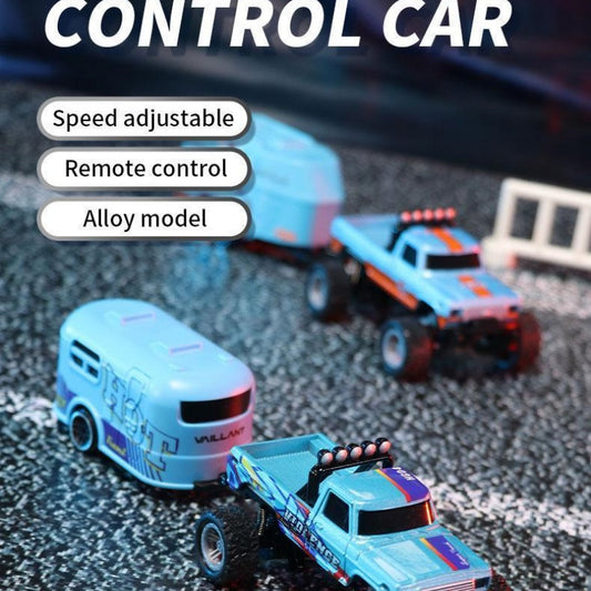 1:64 Mini RC Off-Road Buggy with Detachable Trailer – Remote Control Toy Car for Kids & Outdoor Play