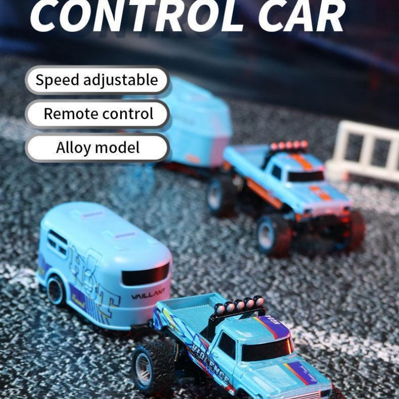 1:64 Mini RC Off-Road Buggy with Detachable Trailer – Remote Control Toy Car for Kids & Outdoor Play